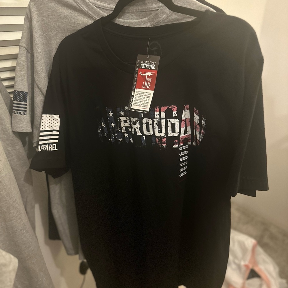Nine Line Black Patriotic Graphic T-Shirt